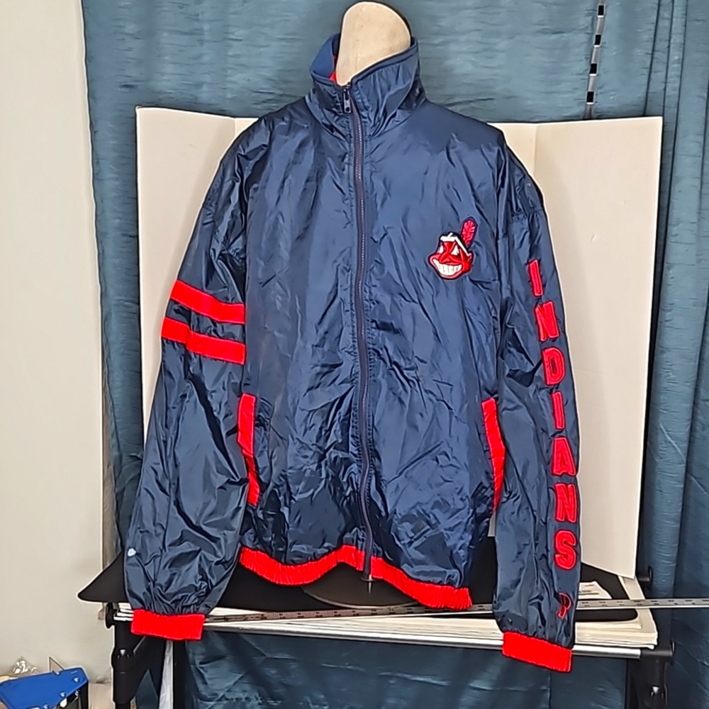 Vintage cleveland indians windbreakers zip up